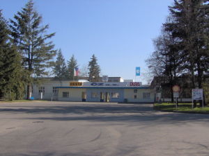 Česka Zbrojovka factory entrance in Strakonice, Czech Republic.