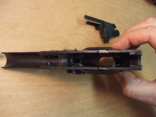 Examine the stripped frame.