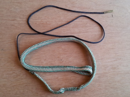 'Bore snake' for cleaning gun barrels.