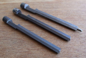Three original factory ČZ-52 firing pins, two of them are broken.