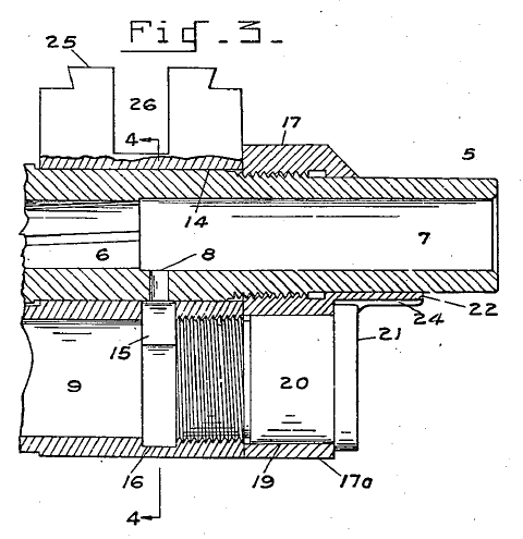 M1 Garand gas cylinder diagram from the U.S. Patent.